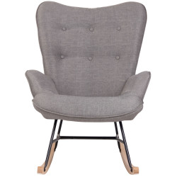 Silla Mecedora Sanka En Tela Gris