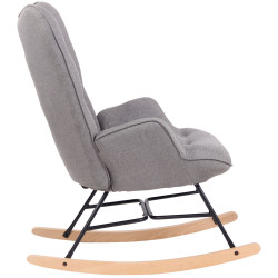 Silla Mecedora Sanka En Tela Gris