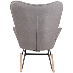 Silla Mecedora Sanka En Tela Gris