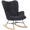 Silla Mecedora Sanka En Tela Negro