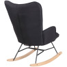 Silla Mecedora Sanka En Tela Negro