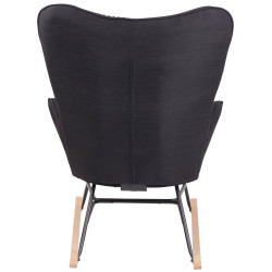 Silla Mecedora Sanka En Tela Negro
