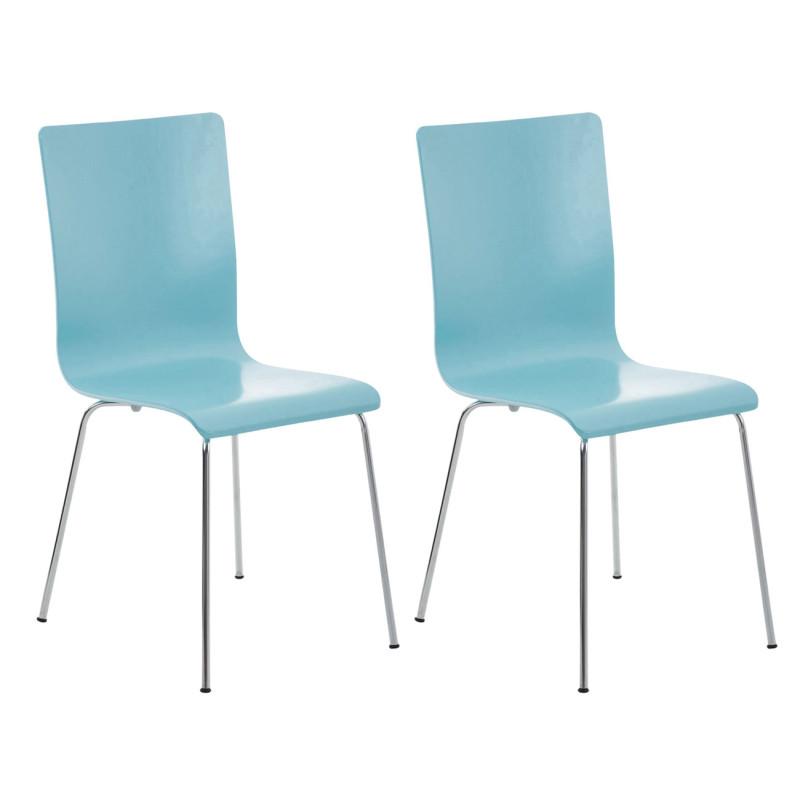 Juego de 2 Sillas de Espera Pepe Azul claro