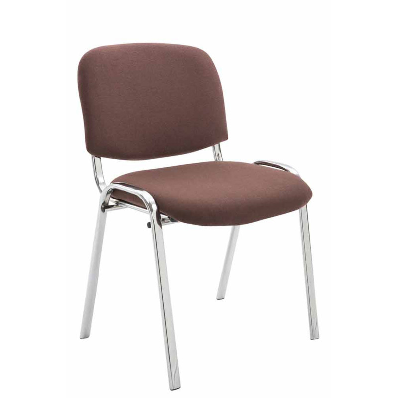 Silla De Conferencia Ken Chrom En Tela Marrón