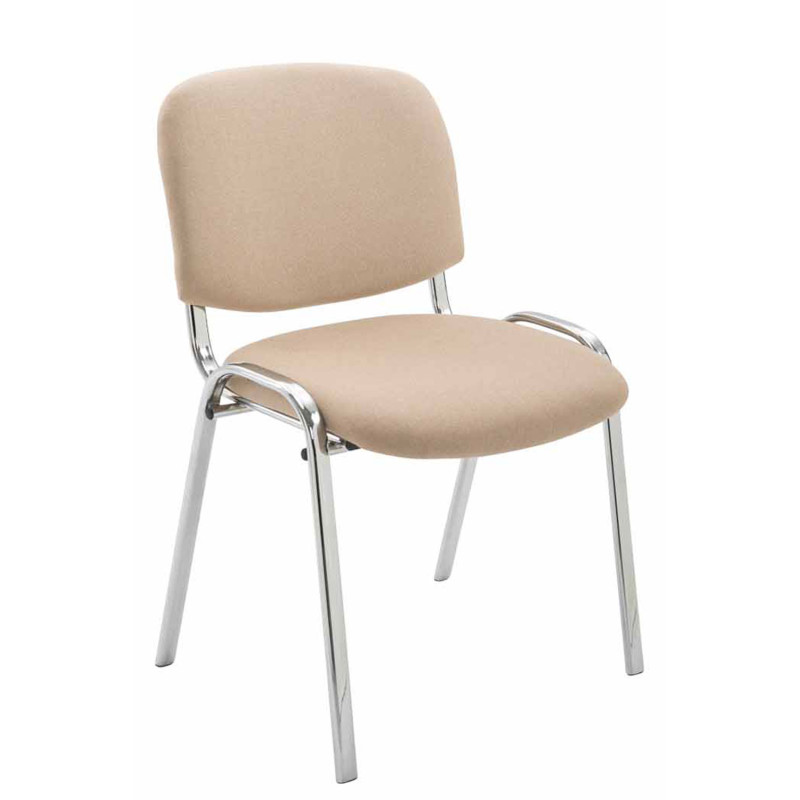 Silla De Conferencia Ken Chrom En Tela Crema