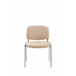 Silla De Conferencia Ken Chrom En Tela Crema