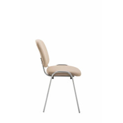 Silla De Conferencia Ken Chrom En Tela Crema