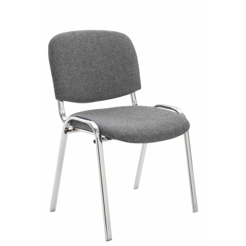 Silla De Conferencia Ken Chrom En Tela Gris