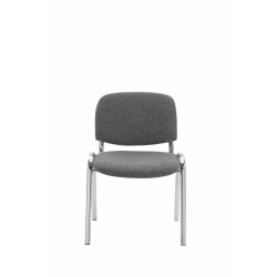Silla De Conferencia Ken Chrom En Tela Gris