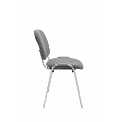 Silla De Conferencia Ken Chrom En Tela Gris