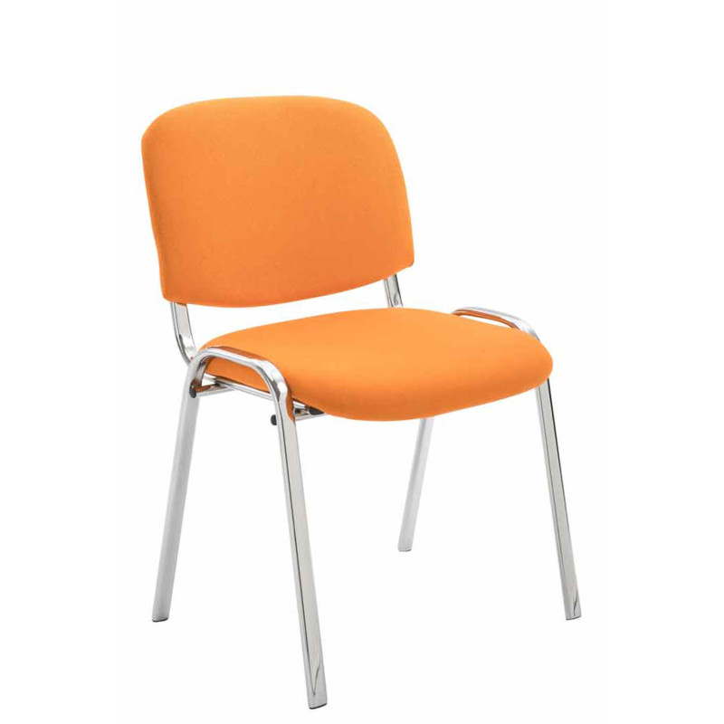 Silla De Conferencia Ken Chrom En Tela Naranja