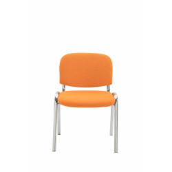 Silla De Conferencia Ken Chrom En Tela Naranja