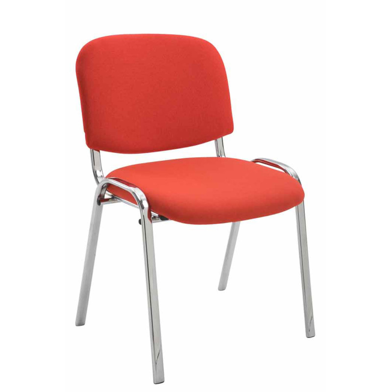Silla De Conferencia Ken Chrom En Tela Rojo