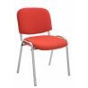 Silla De Conferencia Ken Chrom En Tela Rojo