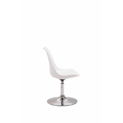 Silla De Comedor Maverick Cromado,Blanco
