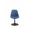 Silla De Comedor Maverick En Tela Azul,Negro