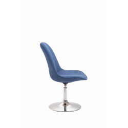Silla De Comedor Maverick En Tela Azul,Cromado
