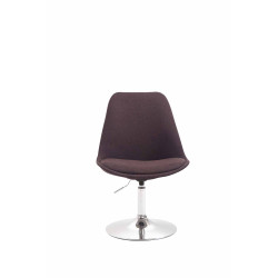 Silla De Comedor Maverick En Tela Marrón,Cromado