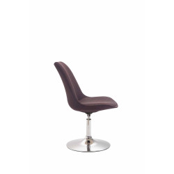 Silla De Comedor Maverick En Tela Marrón,Cromado