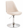 Silla De Comedor Maverick En Tela Crema,Cromado