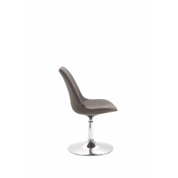 Silla De Comedor Maverick En Tela Gris oscuro,Cromado