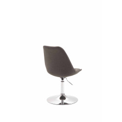 Silla De Comedor Maverick En Tela Gris oscuro,Cromado