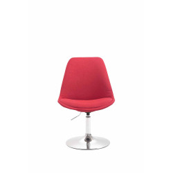 Silla De Comedor Maverick En Tela Rojo,Cromado