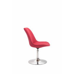 Silla De Comedor Maverick En Tela Rojo,Cromado