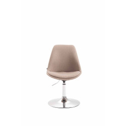 Silla De Comedor Maverick En Tela Gris topo,Cromado