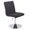 Taburete de comedor Elva en tela Negro