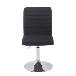 Taburete de comedor Elva en tela Negro