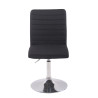 Taburete de comedor Elva en tela Negro