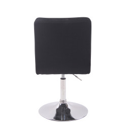 Taburete de comedor Elva en tela Negro