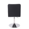 Taburete de comedor Elva en tela Negro