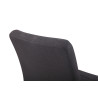 Taburete de comedor Elva en tela Negro