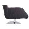 Taburete de comedor Elva en tela Negro