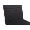 Taburete de comedor Elva en tela Negro