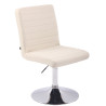 Taburete de comedor Elva en tela Crema