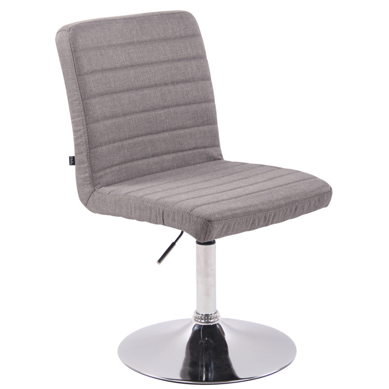 Taburete de comedor Elva en tela Gris