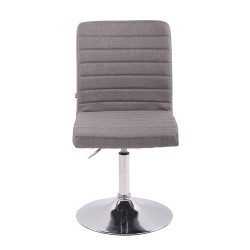 Taburete de comedor Elva en tela Gris