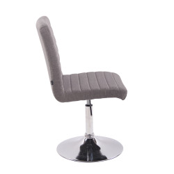 Taburete de comedor Elva en tela Gris
