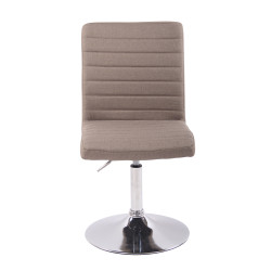Taburete de comedor Elva en tela Gris topo