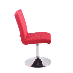 Taburete de comedor Elva en tela Rojo