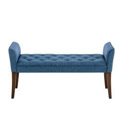 Chaise Longue Cleopatra Tapizado en Tela Azul,Antiguo oscuro