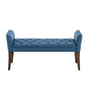 Chaise Longue Cleopatra Tapizado en Tela Azul,Antiguo oscuro