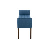 Chaise Longue Cleopatra Tapizado en Tela Azul,Antiguo oscuro