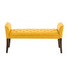 Chaise Longue Cleopatra Tapizado en Tela Amarillo,Antiguo oscuro
