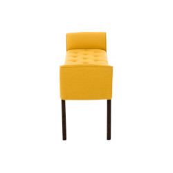 Chaise Longue Cleopatra Tapizado en Tela Amarillo,Antiguo oscuro