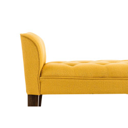 Chaise Longue Cleopatra Tapizado en Tela Amarillo,Antiguo oscuro