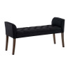 Chaise Longue Cleopatra Tapizado en Tela Negro,Antiguo oscuro